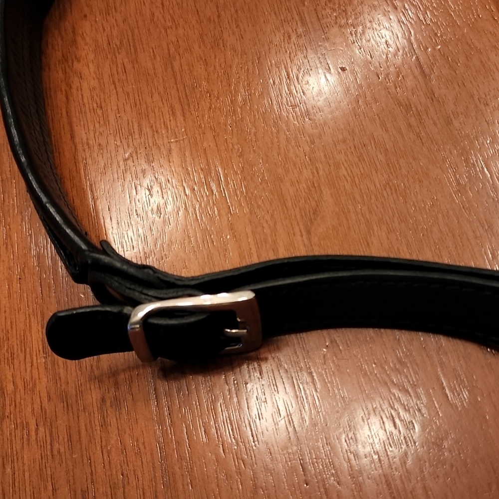 L'postich Black Leather Hobo! Embossed Python Bla… - image 3